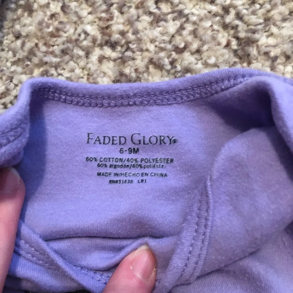 Faded Glory Purple Bodysuit with Playful Spider Design
